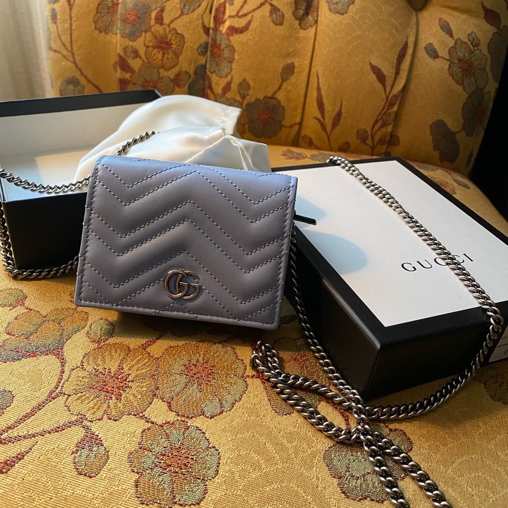 Gucci Marmont wallet on chain